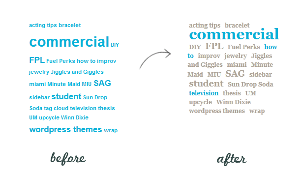 customized wordpress tag cloud widget